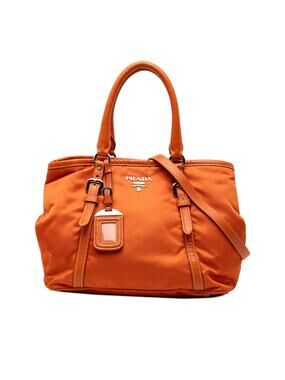 Prada Soft Calf Trimmed Tessuto Satchel #276514P54B